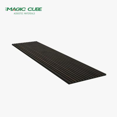 China Customized Studio Polyester Fiber MDF Slat Wall Panel With Veneer Finish for sale