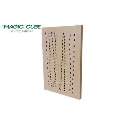 China Wood Veneer Micro Perforated Acoustic Panels 12mm Thickness For Full Frequency Absorption for sale