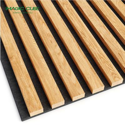 China Modern Design Style MDF 27mm Pattern Polyester Pet Acoustic Panels for Wall Covering for sale