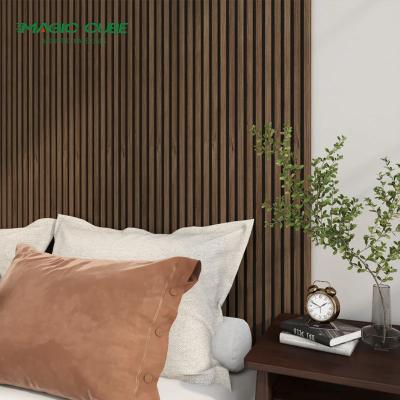 China Polyester Thickness 9mm/12mm Modern Wood Acoustic Panel for Slat Wood Panel for sale