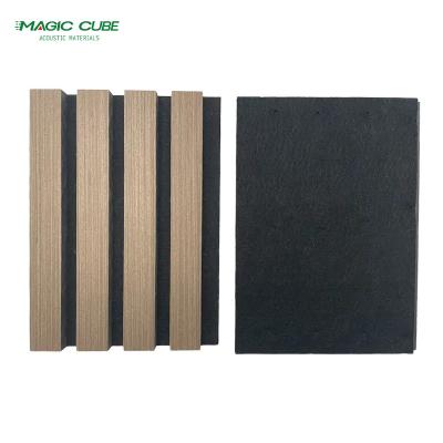 China Customized Polyester Fiber Sound Absorbing Wood Sllat Wall Panels for Bedroom for sale