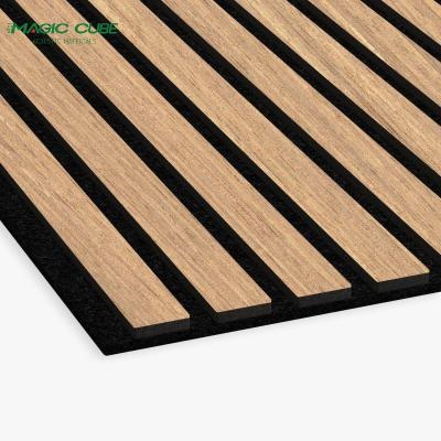 China Cinema Sound Proof Acoustic Wooden Wall Panels Covering MDF Wood Veneer for sale