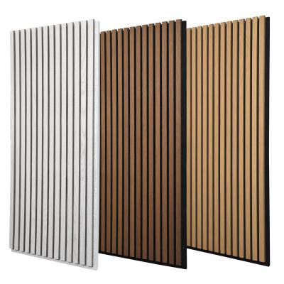 China Modern Sound Insulation Material Sound Absorbing Wall Panel Wooden Slat Acoustic Wall Panels for sale