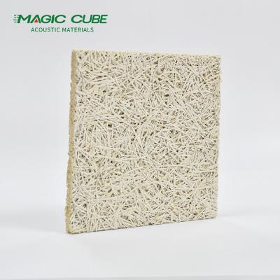 China Factory Hot Sale New Type Light Grey Painted wood wool acoustic panel For Decoration for sale