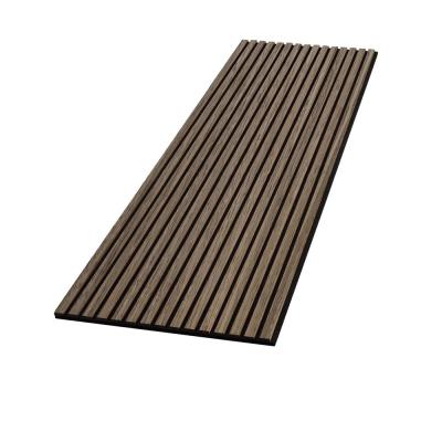 China Wood Slat Acoustic Panels For Wall And Ceiling 3D Fluted Sound Absorbing Panel With Wood Finish for sale