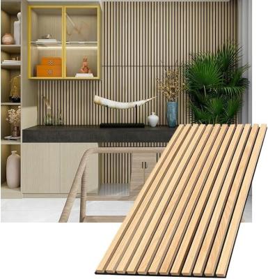 China Acoustic Wood Slat Wall Panels For Interior Akupanel Soundproof Wooden Acoustic Wall Panels for sale