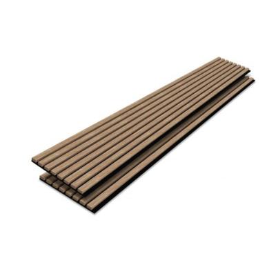 China Acoustic Wood Slat Wall Panels For Interior Wall Decor Soundproof Wall Panels 3D Slat Wood Panels for sale