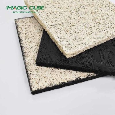 China 2024 Wool Sound Absorption Board Wood Wool Acoustic panel for wall and ceiling decoration wood wool acoustic wall panel for sale