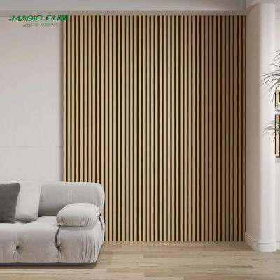 China Transform Your Space with Stylish and Eco-Friendly Wood Slat Wall Panels for sale