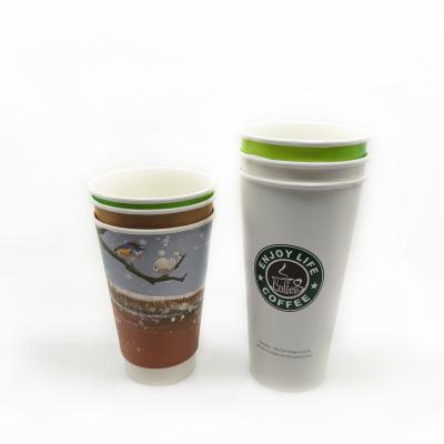 China Disposable 16oz Paper Cup Disposable Coffee Cups Packaging With Logo Coffee Cups Paper With Logo for sale