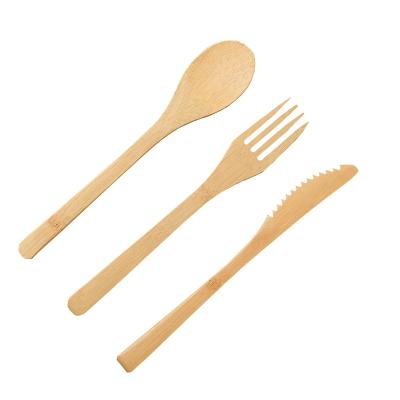 China Disposable Part Supplies Tableware Bamboo Dinnerware Set For Picnic Tableware Set Bag for sale