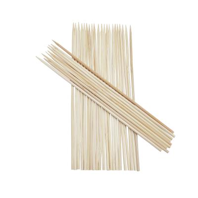 China Custom 100% Heat Resistance Natural Bamboo Skewers Sticks Free Sample Bamboo Stickers Easy To Handle BBQ Skewer Bamboo for sale