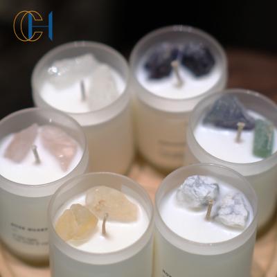 China Birthdays Wholesale Private Label Home Decorations Crystal Soy Candles Essential Oil for sale