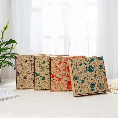 China Disposable Custom Printed Personalized Corrugated Pizza Paper Packing Box For Take Out for sale