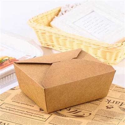 China Disposable Take Out Food Paper Box Food Packaging Boxes Salad Paper Wrapping Paper Bento Takeout Box for sale