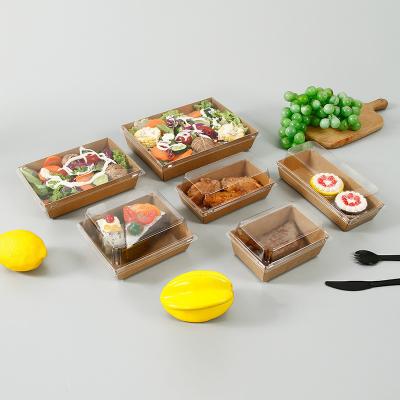 China Disposable Lunch Restaurant Takeout Container Dessert Packaging Bakery Pastry Cake Cheese Sushi Togo Box for sale