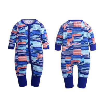 China Cotton Newborn Jumpsuit Pajamas Spring Breathble Autumn Singlet Cozy Cute Print Ribbed Baby Romper for sale