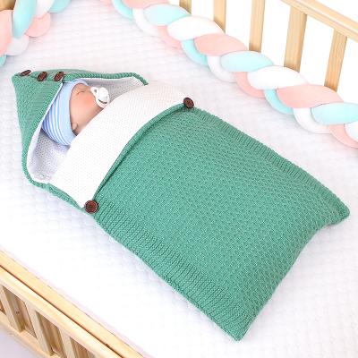 China Winter Antibacterial Baby Portable Blanket Wrap Sleeping Bag Double Layers Baby Sleeping Bag Sack for sale