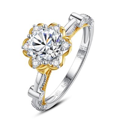 China Real CLASSIC Design 18K 14K Customizable Engagement Rings Flower LOVE LIFE Gold Jewelry Rings for sale