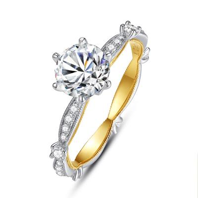 China Newest Design 9K 14K 18K Real Gold CLASSIC LOVE LIFE Moissanite Rings Custom Engagement Rings for sale