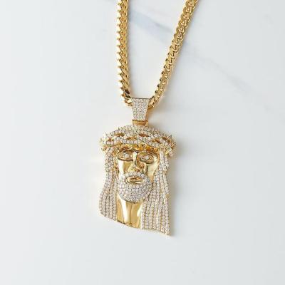 China 2020 Hiphop Mens 925 Solid 10k Solid Gold Iced Out Jesus Piece Charm Pendant For Necklace Moissanite Hip Hop Jewelry for sale