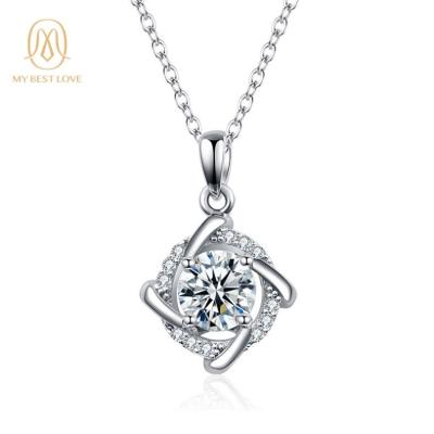 China FASHIONABLE Wholesale Love Necklace 925 Sterling Silver Women Moissanite Diamond Necklace for sale