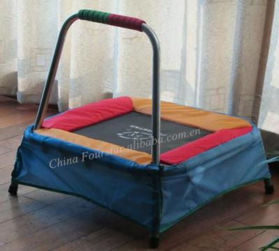 China Four star mini gym trampoline child home game with haddlebar gift for kids SX-FT(T) for sale