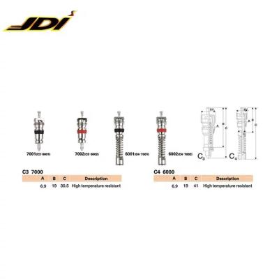 China JDI-C1 9001C19002 BRASS Tubeless High Temperature Resistant Short Core Or Valve Core / Long Core Tire Tube for sale