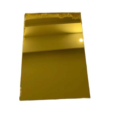 China Gold Plexiglass Mirror Cast Acrylic Plastic Sheet Crafts 6mm Thick for sale