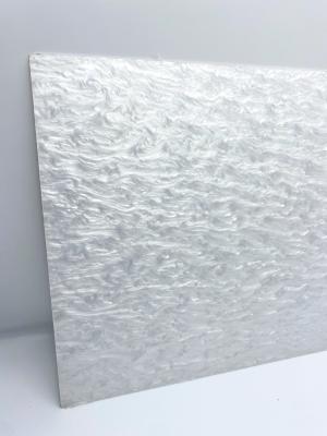 China 1/8 in White Pearl Marbling Pattern Cast Acrylic Sheet for Earrings Ornaments for sale