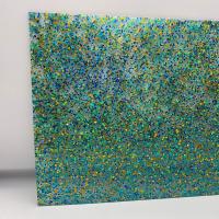 Chine 1/8 en feuille acrylique de Teal Green Dots Glitter Cast pour le laser a coupé des métiers de DIY à vendre