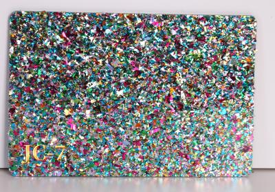 China Chunky Glitter Acrylic Sheet 4mm Acrylic Party Sequin Confetti Glitter plexiglass sheet for co2 laser cutting for sale