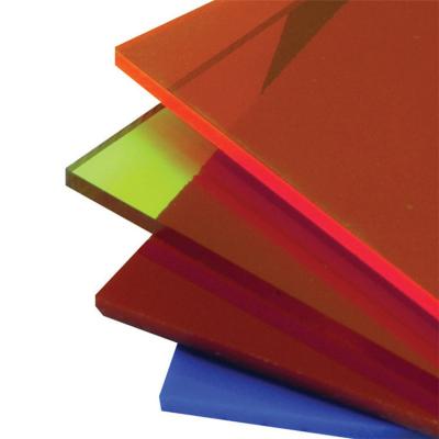 China Glossy Translucent Colored Plastic Sheets 1.2g/cm3 PMMA Waterproof Acrylic Plate for sale