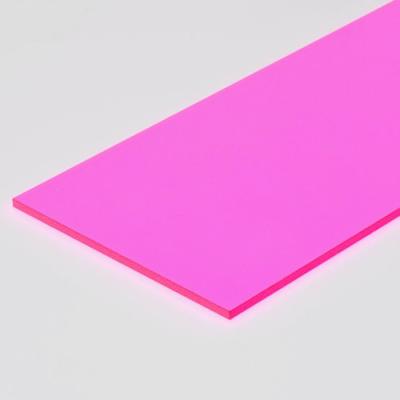 China Fluorescent Pink Translucent Acrylic Sheets 4x8 Inch Plexiglass For Advertising for sale