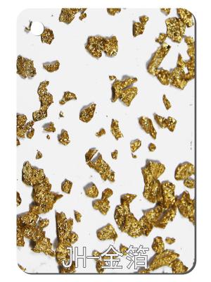 China Golden Foil Cloth Texture Design Acrylic Sheet 3mm Panel Board Crack Resistant for sale