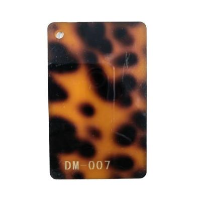 China Clear Tortoise Shell Acrylic Sheet Leopard Pattern For Handbag Chain for sale