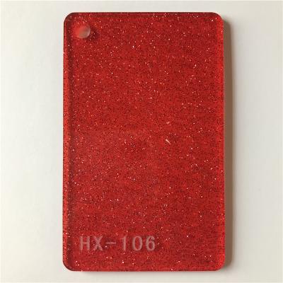 China Transparent Glitter Colored Acrylic Sheet Plexiglass Material Board for sale