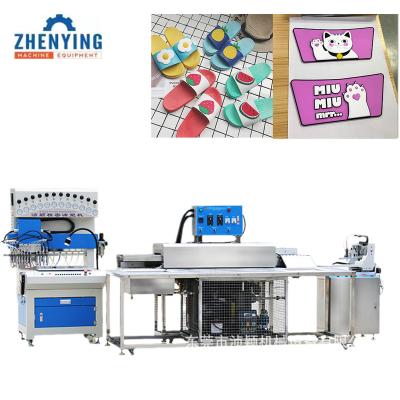 China PVC Trademark PVC Drip Molding Line is used for soft rubber shoe soles and shelf cases making for sale