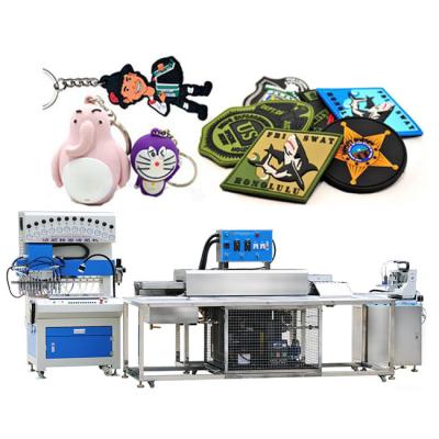 China High Profile Production Automatic PVC Fridge Magnet Label Key Chains Rubber Badge Making Machine for sale