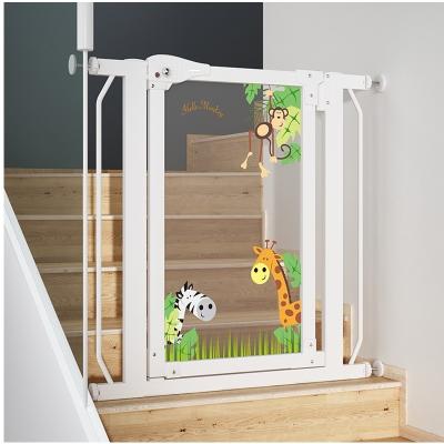 China Retractable Children's Gate Guardrail Good Quality Child Fence Baby Gate Safety Slide for Baby for sale