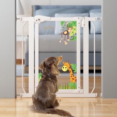 China Viable Retractable Dog Doors Safety Fence Gate Child Safety Retractable Baby Gate For Home for sale