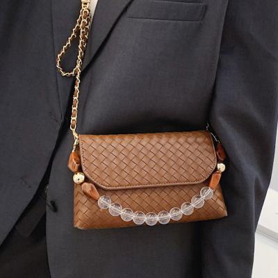 China PU Woven Mini Cross - Body Bag Fashion Women's Shoulder Chic Handbag Braided Bag 2020 for sale