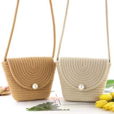 China Paper Woven Straw Bag Mini Straw Shoulder Bag Small Beach Summer Cross - Handmade Body Bags for sale