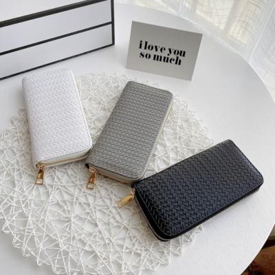 China 2021 Fashion Zipper Purses Long Section Single Clutch Wallet Cheap PU Leather Designer Wallets Women for sale