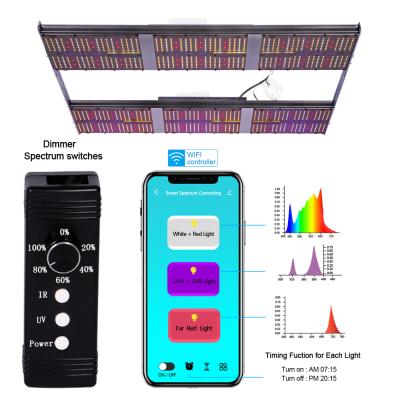 China FREE SHIPPING Adjustable Seed Starting 1000w/800W/600W 5x5 lm301b Dimming Mix 660Nm UvA/UVB Red IR Led Lamp Panel Bar Factory Grow Light Kits for sale