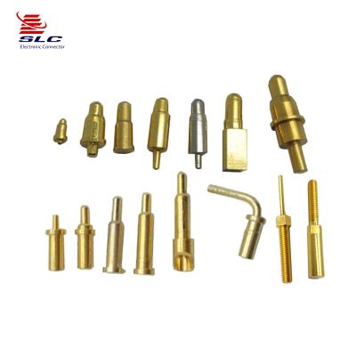 China PCB Plated Au Electronic Connector Brass Pogo Pin for sale