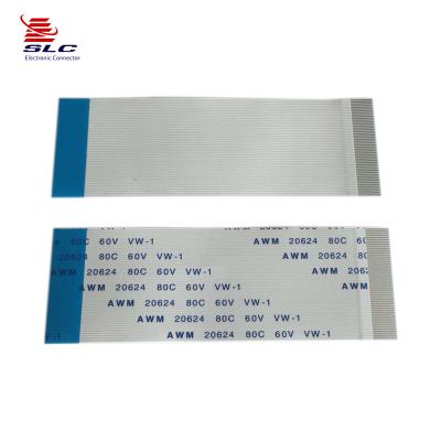 China 1.25 mm ffc cable length 100mm electronic custom lvds cable 24 pin ffc for sale