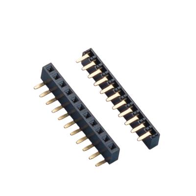 China PA6T 2.54mm Single Row 1xNP Header Right Angle Female Connector for sale