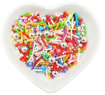 China 1KG Rainbow Color Sprinkles Cute Confetti Decoration FX017 for sale