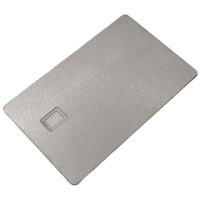 China China Hot Selling High Quality Customizable Metal Crafts Sandblasted Silver Metal Credit Card for sale